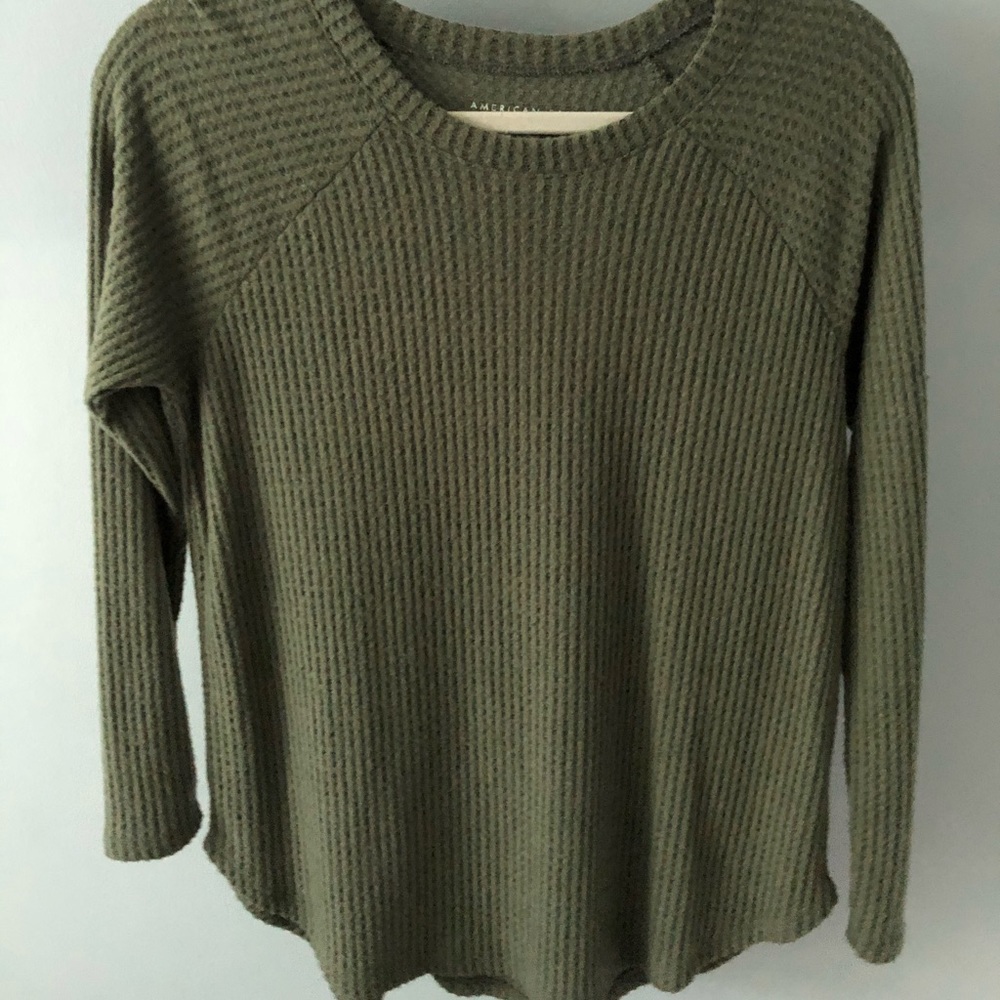 army green ae long sleeve top